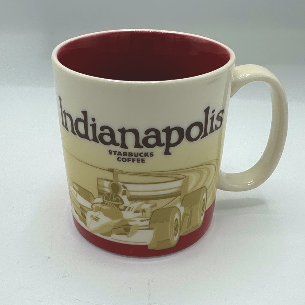 2012 Starbucks Global Icons Indianapolis Mug - Red and Cream